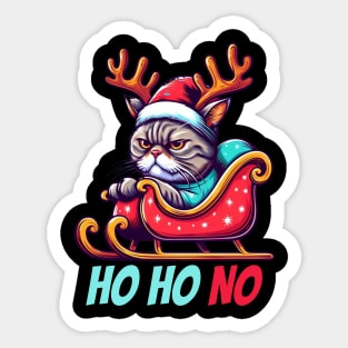 Grumpy Christmas Cat. Christmas Cat 2024 Sticker